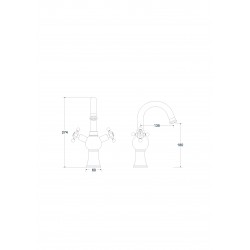 Stojanková umývadlová batéria Retro II