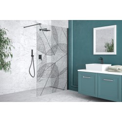 Walk-in bezdverový a bezbariérový sprchový kút LEAFY