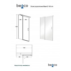 Bezrámové sprchové dvere EXO-C