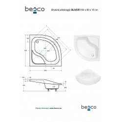 Štvrťkruhová sprchová vanička OLIVER I