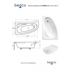 Asymetrická vaňa CORNEA
