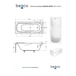 Obdĺžniková vaňa MAJKA NOVA