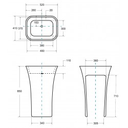 Volně stojící umyvadlo TULIP