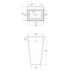Volně stojící umyvadlo Luzzi