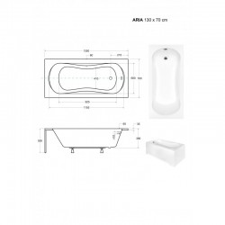 Obdĺžniková vaňa ARIA/ARIA PLUS