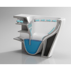 Závesné WC OVALE BASSO RIMLESS s FLAT WC doskou Soft-close