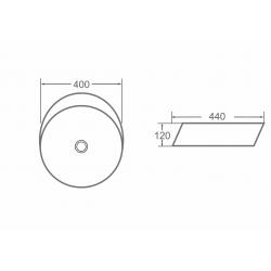 Umývadlo na dosku OBLIQUE NEW