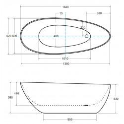 Volně stojící vana GLORIA