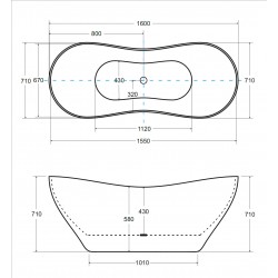 Volně stojící vana GLORIA