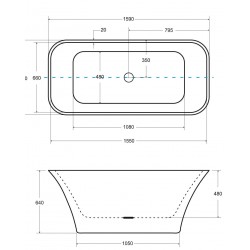 Volně stojící vana GLORIA