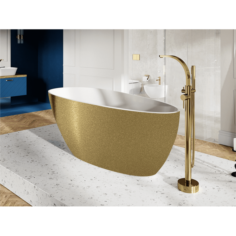 Voľne stojaca vaňa GOYA (SALERMO) Glam  - zlatá