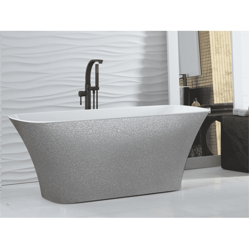 Volně stojící vana ASSOS (NEAPOL) vyrobená z litého mramoru (Mineral Durabe)
