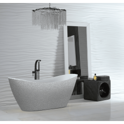 Voľne stojaca vaňa VIYA (ANDRIA) vyrobená z liateho mramora (Mineral Durabe)