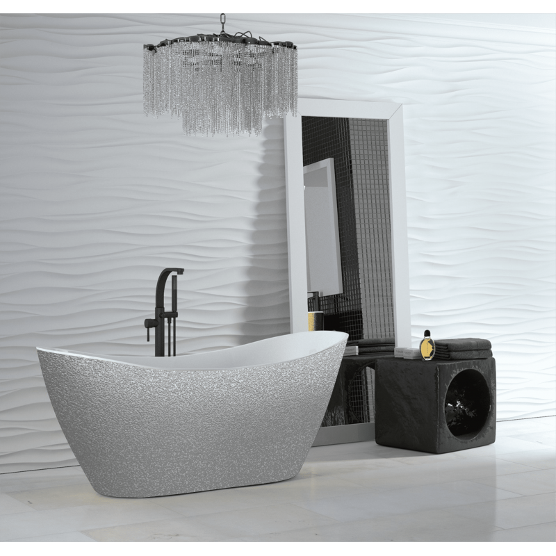 Voľne stojaca vaňa VIYA (ANDRIA) vyrobená z liateho mramora (Mineral Durabe)