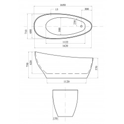 Volně stojící vana GLORIA