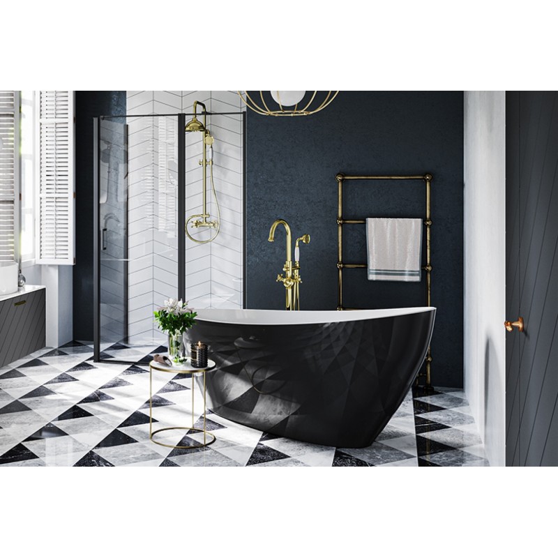 Voľne stojaca vaňa KEYA (SAPRI) vyrobená z liateho mramora (Mineral Durabe)