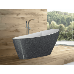 Voľne stojaca vaňa KEYA (SAPRI) vyrobená z liateho mramora (Mineral Durabe)