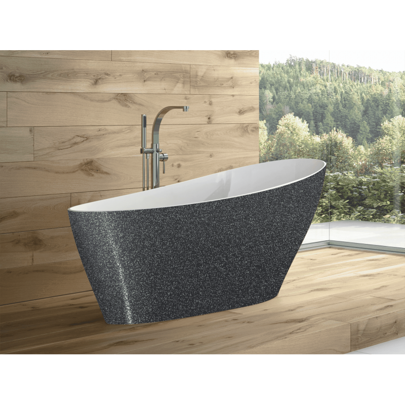 Volně stojící vana KEYA (SAPRI) vyrobená z litého mramoru (Mineral Durabe)