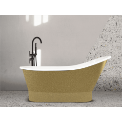 Voľne stojaca vaňa GLORIA (PAOLA) vyrobená z liateho mramora (Mineral Durabe)