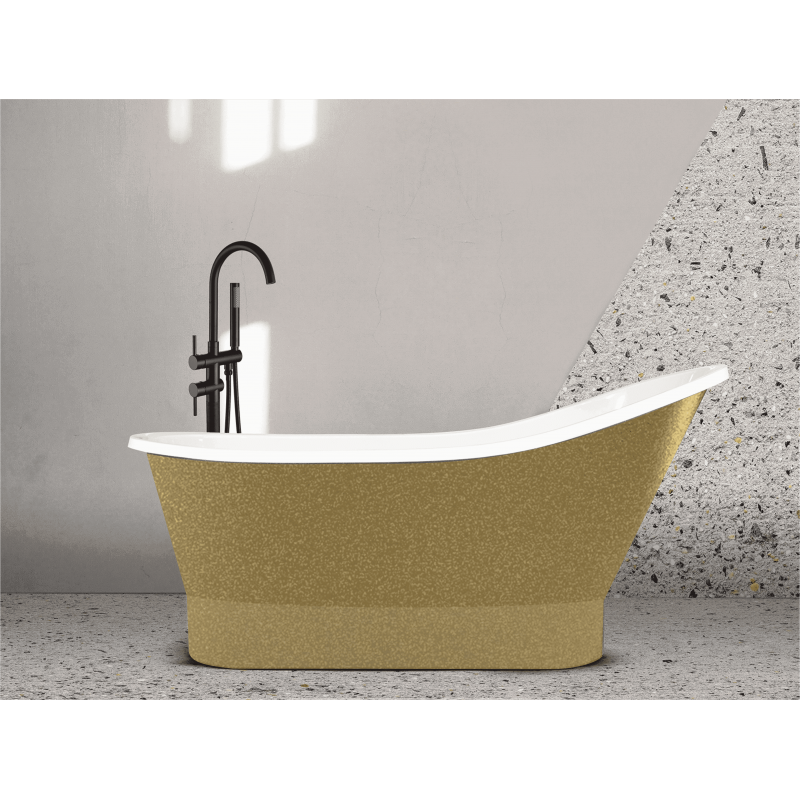 Volně stojící vana GLORIA (PAOLA) vyrobená z litého mramoru (Mineral Durabe)