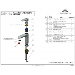 Umyvadlová stojánková vodovodní baterie ULTRA U-18 NEW Chrom