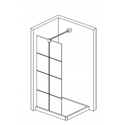 Walk-in bezdverový a bezbariérový sprchový kút ALBOX