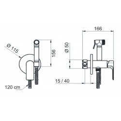 Podomítková bidetová baterie ARNO 65W