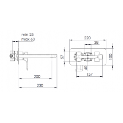 Podomietková umývadlová batéria ARNO 15L