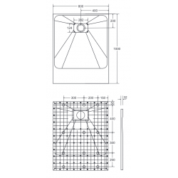 Obdĺžniková sprchová vanička VEXO 80 x 100