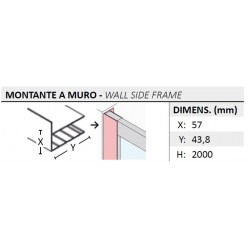 Pevná stena FISSO S pre sprchové dvere MAYA, MITHRA a kút ROMA