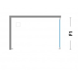 Pevná stena FISSO S pre sprchové dvere MAYA, MITHRA a kút ROMA