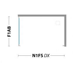 Pevná stěna DECO F1AB pro sprchové dveře N1FSa N2FS
