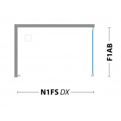Pevná stěna DECO F1AB pro sprchové dveře N1FSa N2FS