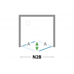 2-křídlé sprchové dveře DECO N2B