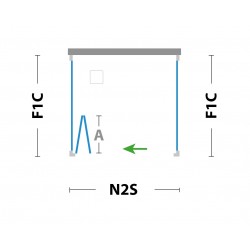 Pevná stěna ESSENCE F1C pro sprchové dveře N1B, N2B a 22S