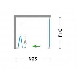 Pevná stěna ESSENCE F1C pro sprchové dveře N1B, N2B a 22S