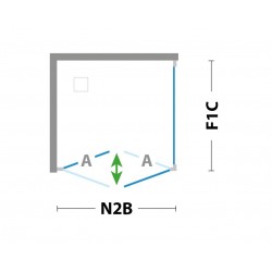 Walk-in bezdverový a bezbariérový sprchový kút LAGOS PLUS