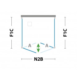 Pevná stěna ESSENCE F1C pro sprchové dveře N1B, N2B a 22S