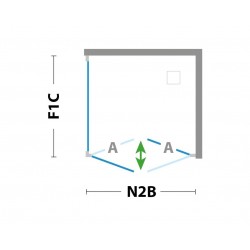 Pevná stěna ESSENCE F1C pro sprchové dveře N1B, N2B a 22S
