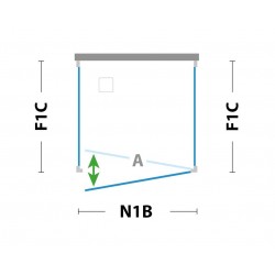 Walk-in bezdverový a bezbariérový sprchový kút LAGOS PLUS