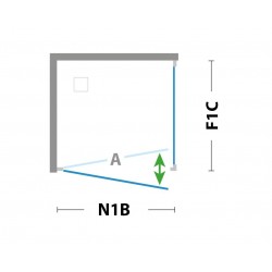 Walk-in bezdverový a bezbariérový sprchový kút LAGOS PLUS