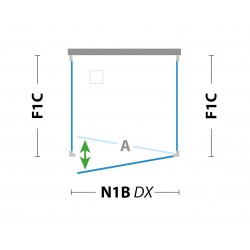 Pevná stěna DECO F1C pro sprchové dveře N1B, N2B a 22S