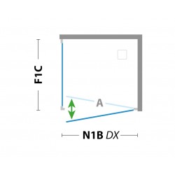 Pevná stěna DECO F1C pro sprchové dveře N1B, N2B a 22S
