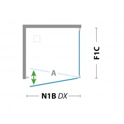 Pevná stěna DECO F1C pro sprchové dveře N1B, N2B a 22S
