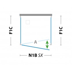 Pevná stěna DECO F1C pro sprchové dveře N1B, N2B a 22S