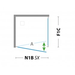 Pevná stěna DECO F1C pro sprchové dveře N1B, N2B a 22S