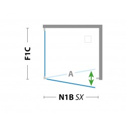 Pevná stěna DECO F1C pro sprchové dveře N1B, N2B a 22S