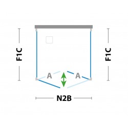 Pevná stěna DECO F1C pro sprchové dveře N1B, N2B a 22S