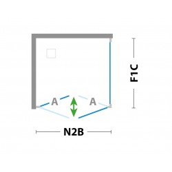 Pevná stěna DECO F1C pro sprchové dveře N1B, N2B a 22S