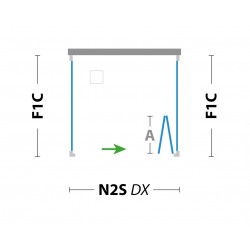 Pevná stěna DECO F1C pro sprchové dveře N1B, N2B a 22S